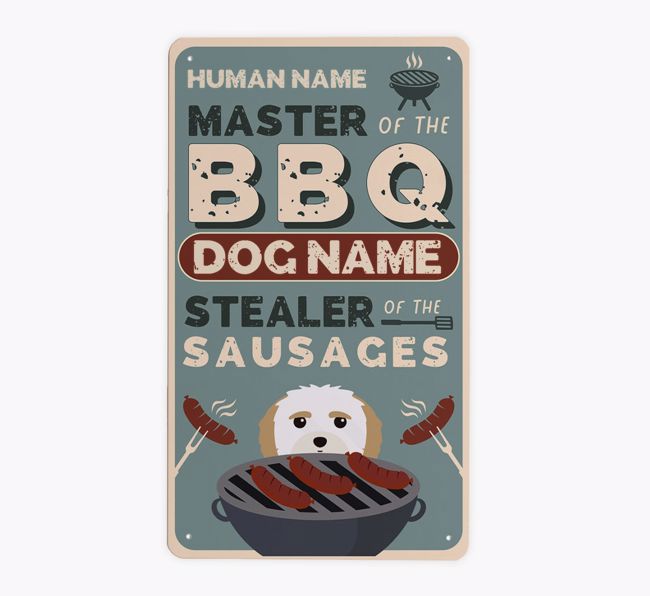 BBQ: Personalized {breedFullName} Metal Sign